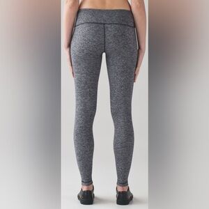 Lululemon Low Rise Wunder Under Leggings Grey Heathered 4